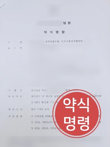 지식재산권전문변호사 | 저작권법위반 등 혐의 의뢰인 변호해 경미한 벌금형