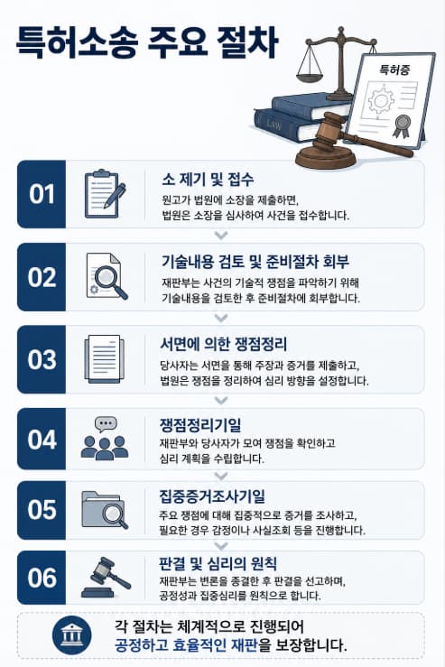 특허소송 절차 내용 확인하기