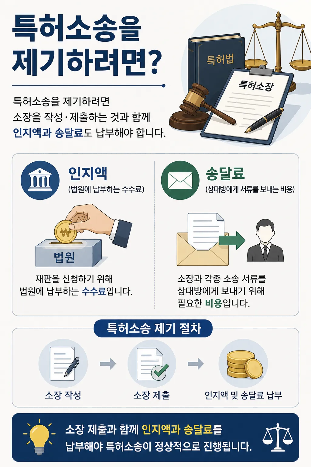 특허소송 전 인지액 송달료 납부하기